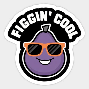 Figgin' Fig Friut Vegetable Food Pun Sticker